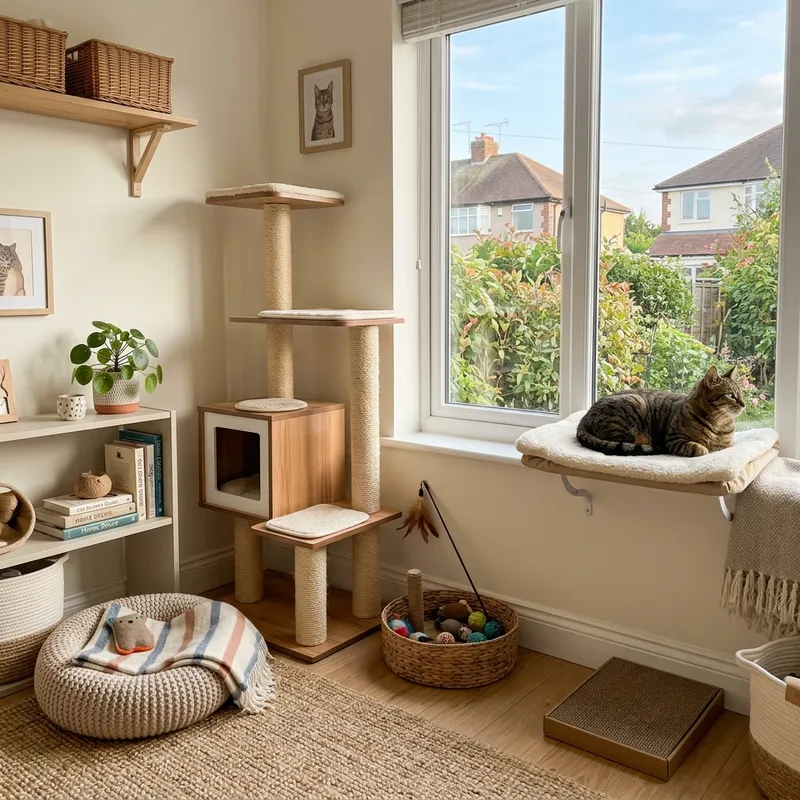 Indoor cat setup