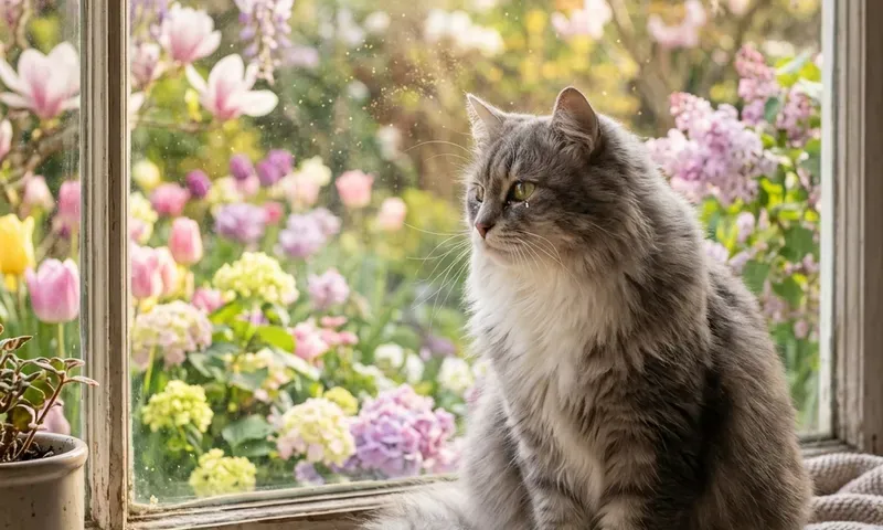 Cat with spring allergies