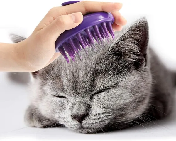 Cat Massage Brush with Soft Rubber Pins