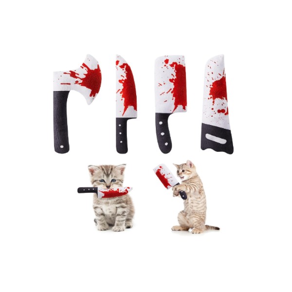 Potaroma Horror Knife Shaped Catnip Crinkly Toys